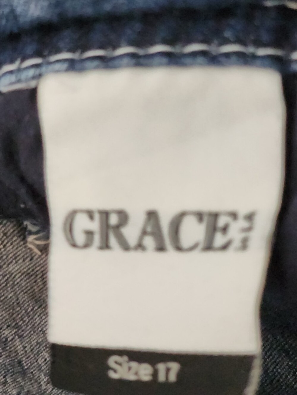 RELIST SOON Grace in LA Distressed Dark Boot Cut P Straight Jeans In Size 17 - Picture 10 of 12